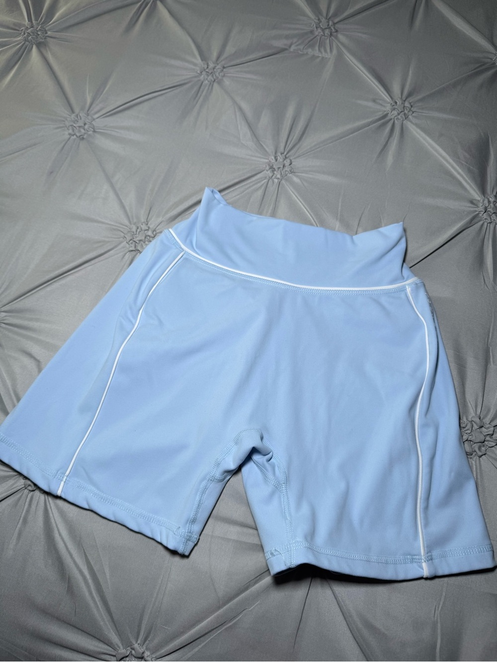 YoungLA Light Blue High-Waist Bike Shorts